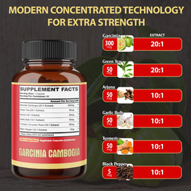 Gélules Garcinia Cambogia agobi sur une surface blanche