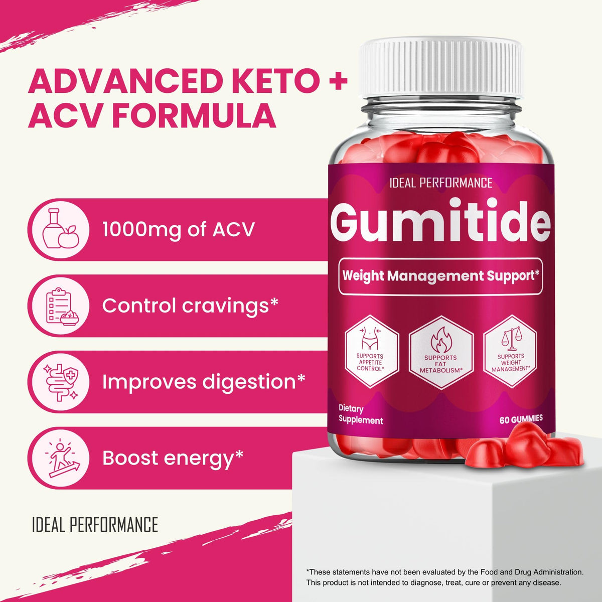Gélules Gumitide Gummies sur une table