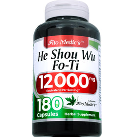 Gélules He Shou Wu dans un flacon de 180 capsules