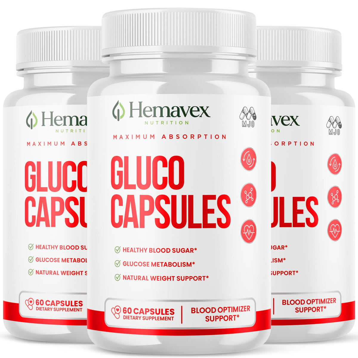 Gélules Hemavex MJO, flacon avec 180 gélules avant vue