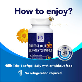 Gélules Herbal Bee Complément Alimentaire Œil sur une table