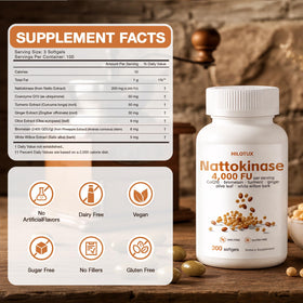 Gélules HILOTUX Nattokinase avec verre d'eau
