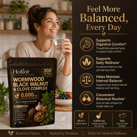 Gélules Holior Health avec un fond naturel