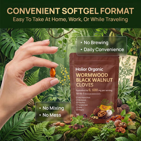 Gélules Holior Organic 18-en-1 en gros plan