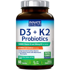 Gélules Innate Vitality D3 K2 10000IU avec emballage