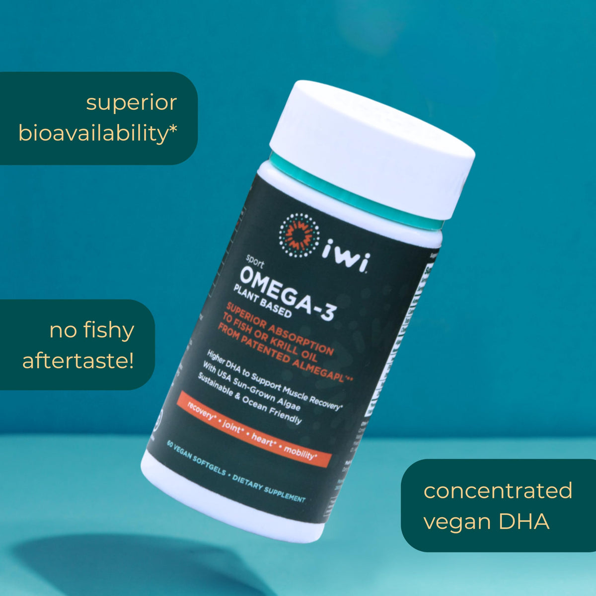 Gélules Iwi Omega-3 Sport en main