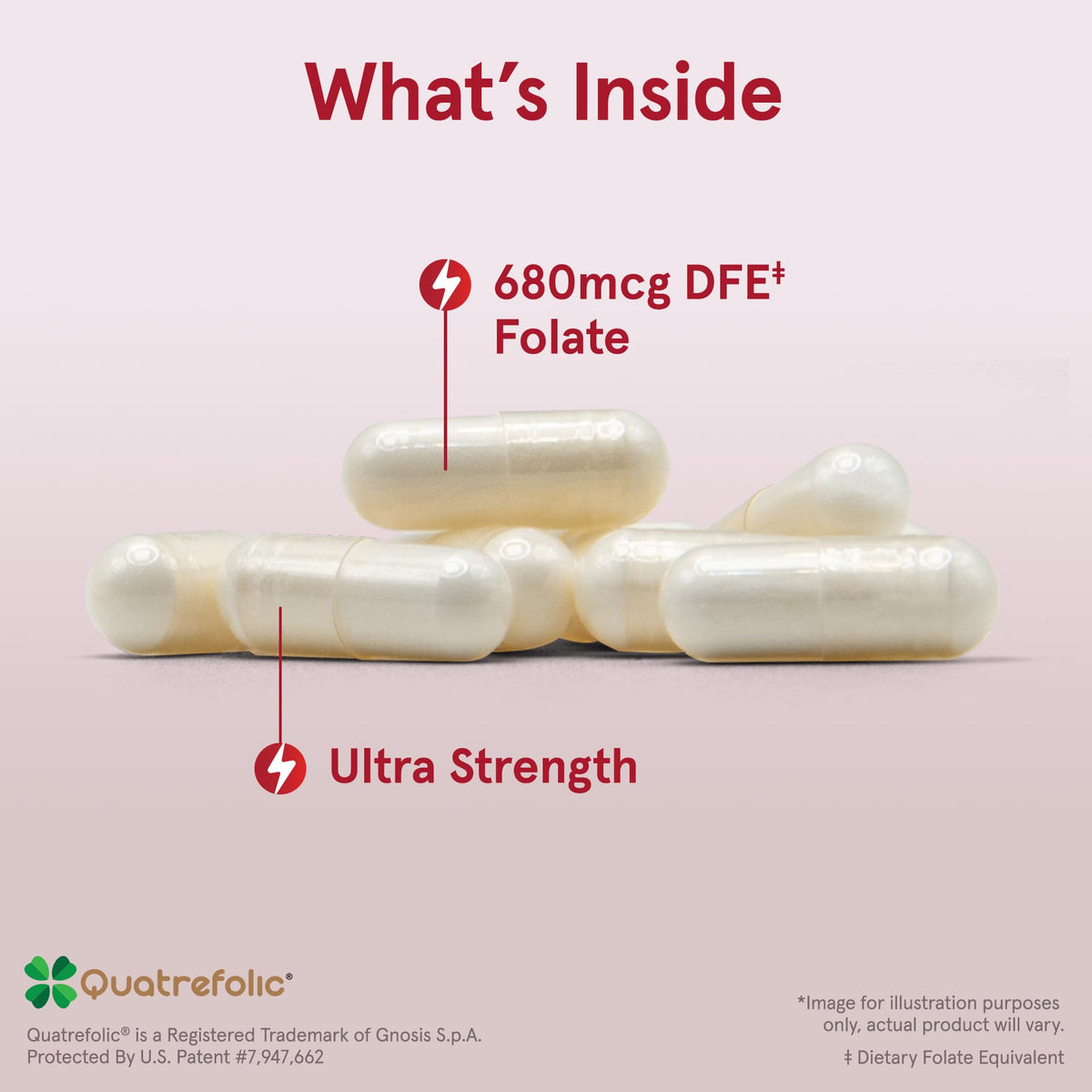 Gélules Jarrow Methyl Folate 1000 mcg avec étiquette