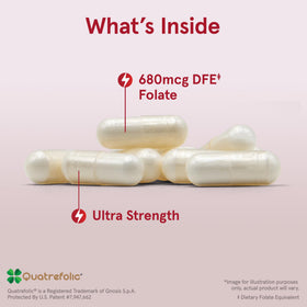 Gélules Jarrow Methyl Folate 1000 mcg avec étiquette