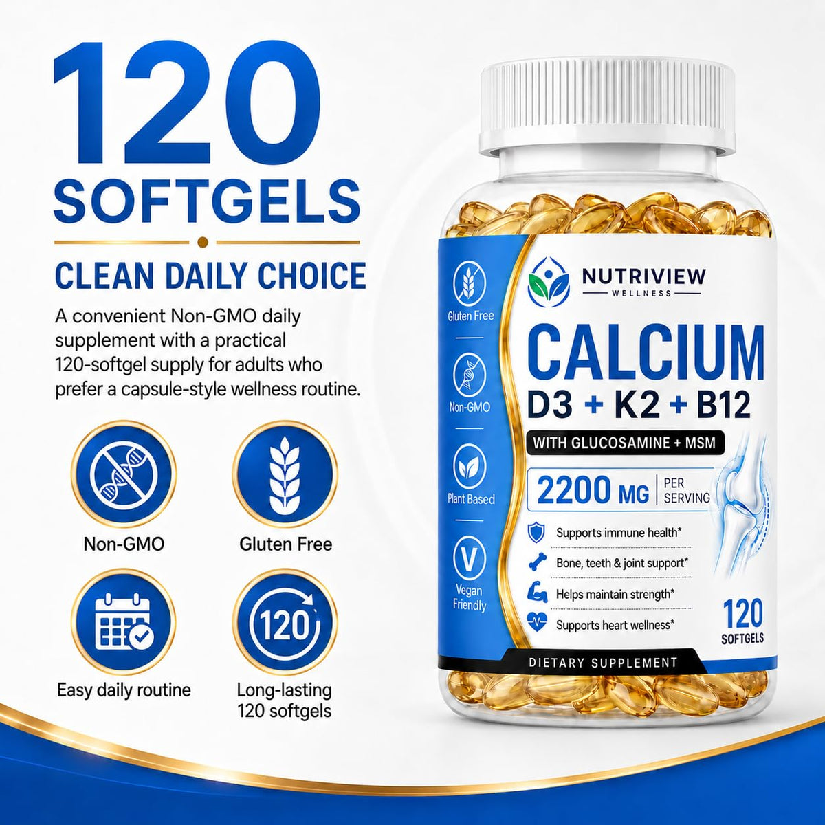 Gélules KBOWQ Nutriview dans une main