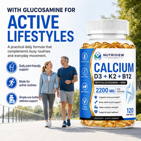 Gélules KBOWQ Nutriview sur un fond neutre