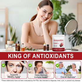 Gélules KITNOBLIS Astaxanthin 12mg sur une table en bois