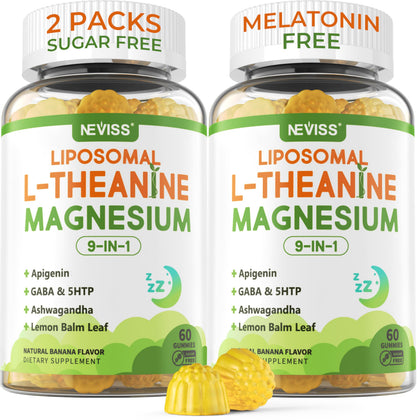 Gélules L-Théanine Liposomale 200mg et Magnésium Glycinate 400mg NEVISS vue de face