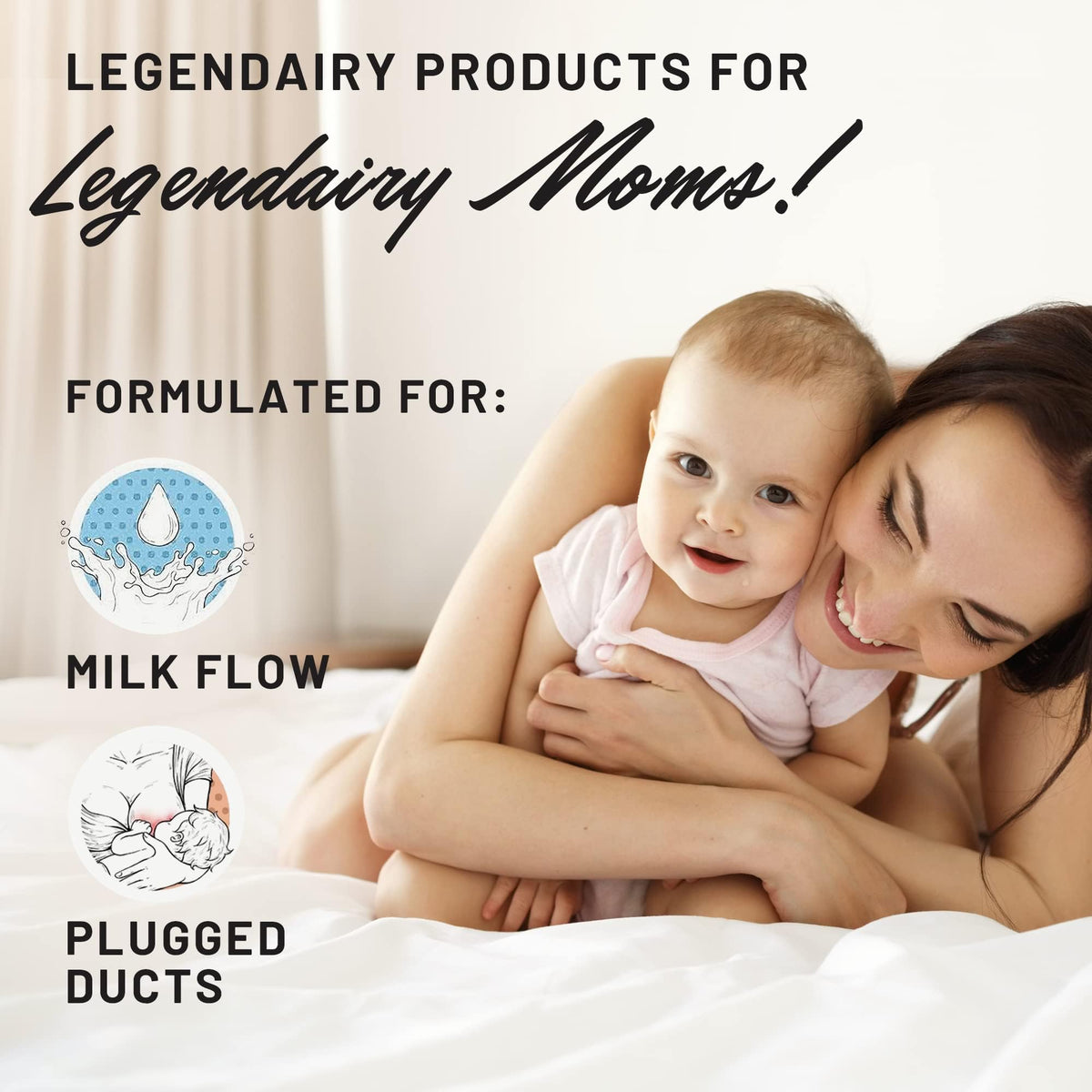 Gélules Legendairy Milk sur une table en bois