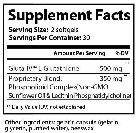 Gélules Liposomal Glutathione avec verre d'eau