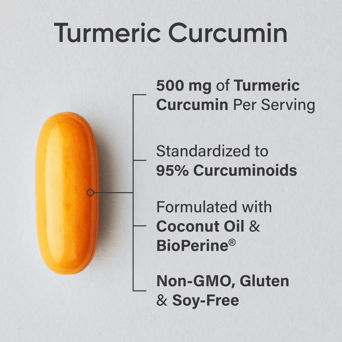 Gélules liquides de Curcuma Sports Research avec huile de coco