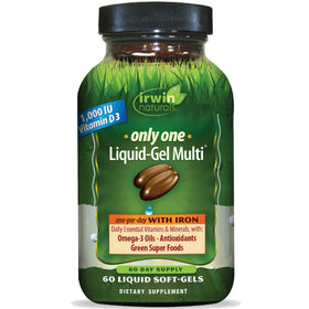 Gélules liquides Irwin Naturals Multivitamine Quotidienne avec Fer