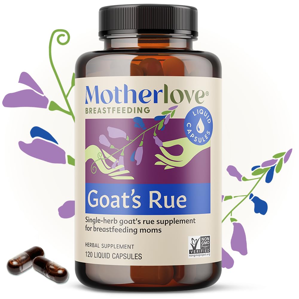Gélules liquides Motherlove Goat's Rue sur une table
