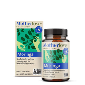 Gélules liquides Motherlove Moringa en bouteille vue de face