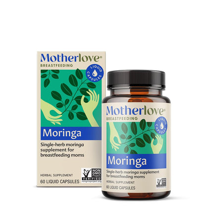 Gélules liquides Motherlove Moringa en bouteille vue de face