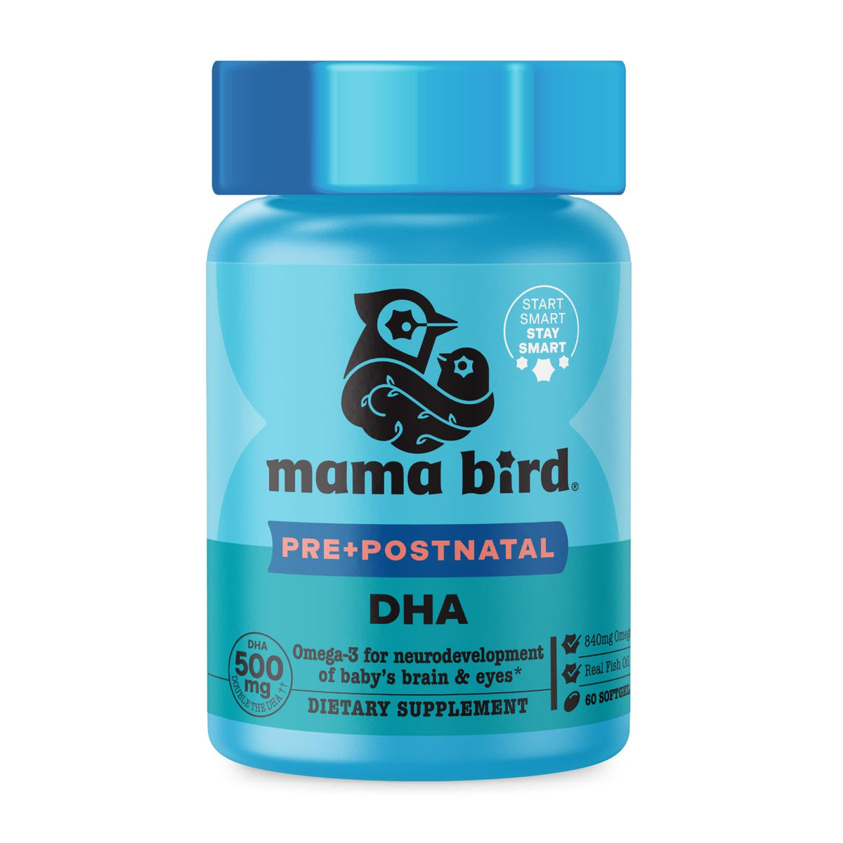 Gélules Mama Bird DHA Prénatal 500mg en boîte
