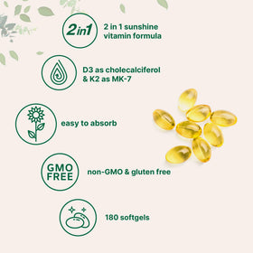 Gélules Micro Ingredients avec huile de tournesol vierge en arrière-plan