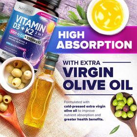 Gélules miniatures de Vitamine D3 K2 sur une cuillère