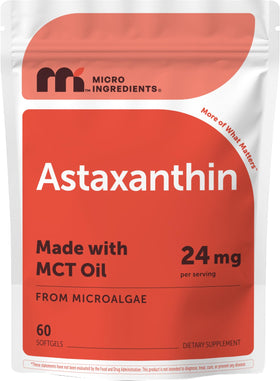 Gélules molles Astaxanthin 24mg de Micro Ingredients, vue avant