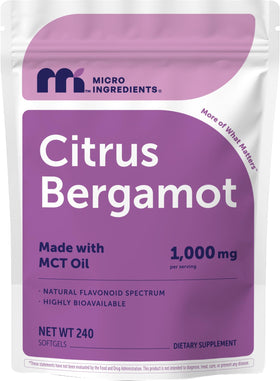 Gélules molles Citrus Bergamot Micro Ingredients, sachet de 240 gélules