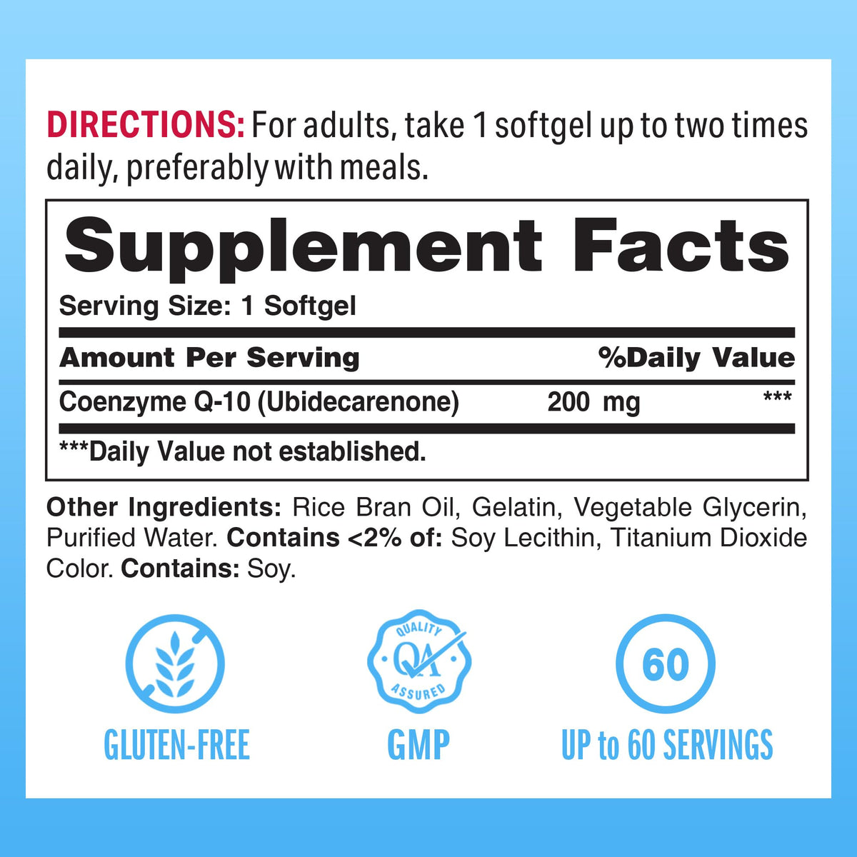 Gélules molles CoQ10 200 mg Vitamin World en gros plan