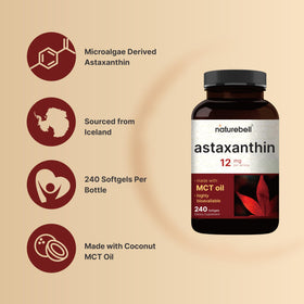 Gélules molles d'astaxanthine sur une table