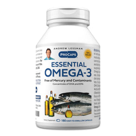 Gélules molles d'huile de poisson Omega-3 ANDREW LESSMAN face avant
