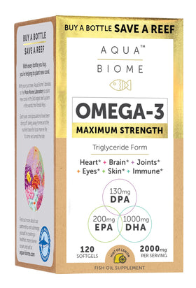 Gélules molles d'Omega 3 Huile de Poisson Maximum Force Enzymedica avant