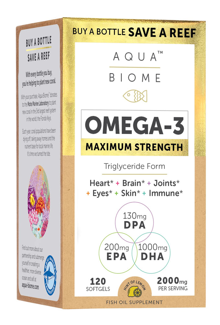 Gélules molles d'Omega 3 Huile de Poisson Maximum Force Enzymedica avant