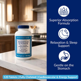 Gélules molles de Magnésium Glycinate 400 mg de The Vitamin Shoppe sur fond blanc