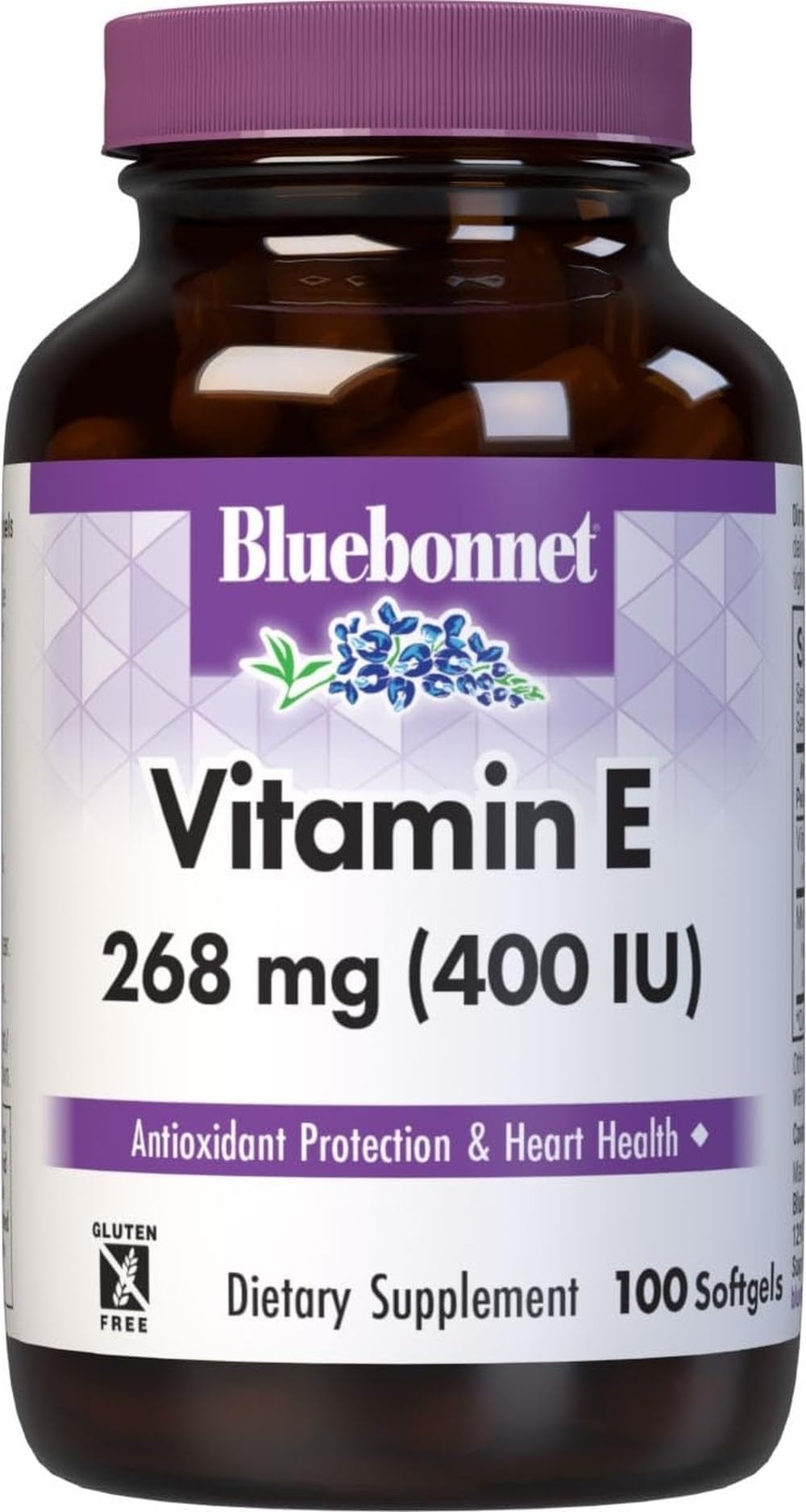Gélules molles de Vitamine E 400 IU BlueBonnet, flacon de 100 gélules