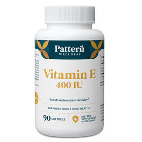 Gélules molles de Vitamine E 400 UI Pattern Wellness, vue de face