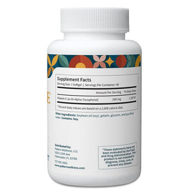 Gélules molles de Vitamine E 400 UI Pattern Wellness, vue de près