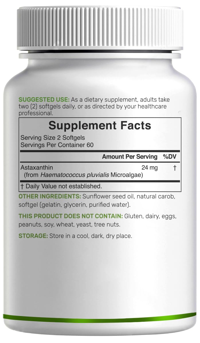 Gélules molles DEAL SUPPLEMENT Astaxanthin sur une table en bois