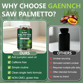 Gélules molles Gaennch Saw Palmetto avec des ingrédients naturels
