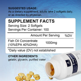 Gélules molles JulyDeer Omega 3 sur une surface blanche