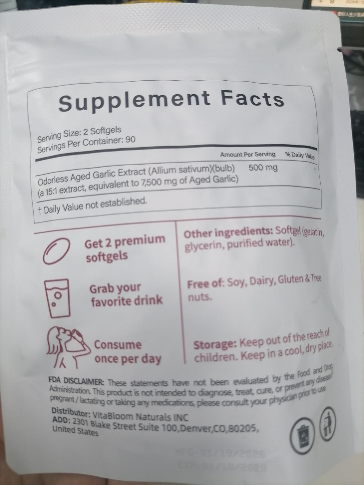 Gélules molles Louma NuvaPure Aged Garlic 7500mg