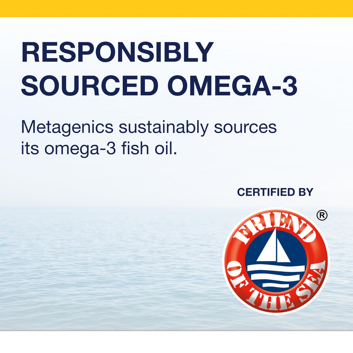 Gélules molles Metagenics OmegaGenics Omega-3 dans une main