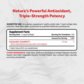 Gélules molles Naturalis Astaxanthin avec étiquette