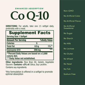 Gélules molles Nature's Bounty CoQ10 200mg avec des ingrédients naturels