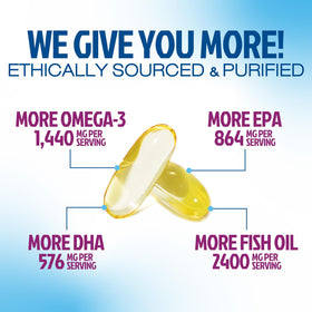 Gélules molles Omega 3 Health Nutrition Naturals avec arôme citron