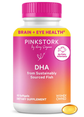 Gélules molles Pink Stork Huile de Poisson Omega-3 540mg DHA + EPA