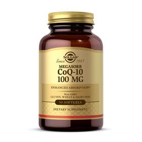 Gélules molles Solgar Megasorb CoQ-10 100 mg vue de face