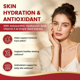 Gélules Mulittea Astaxanthin sur une table