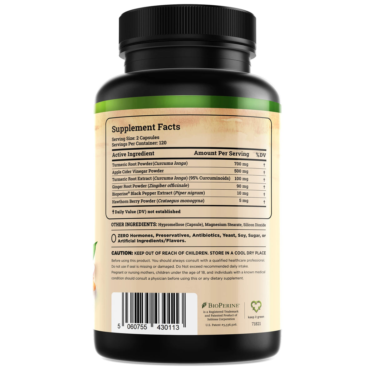 Gélules Nature's Base Curcuma et Gingembre avec un verre d'eau