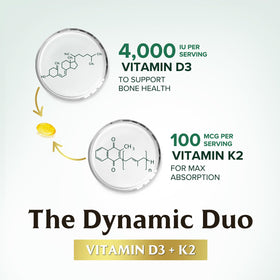 Gélules Nature's Nutrition D3 K2 dans une cuillère
